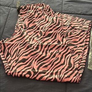 Victoria's Secret Pink and Black Zebra Print Pajama Pants